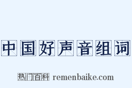 中国好声音组词是什么意思的图片